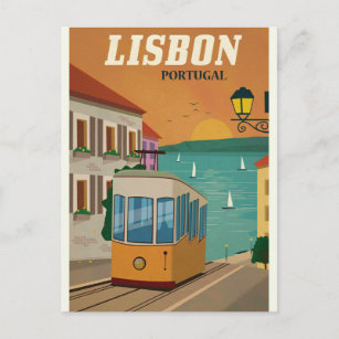 Cartão postal da Viagens vintage Lisboa Portugal