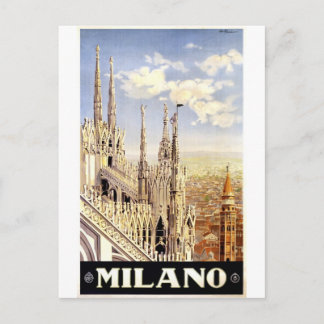 Cartão postal da Viagens vintage Milano Itália