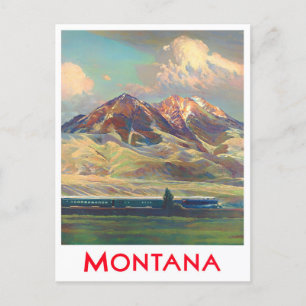 cartão postal da viagens vintage Montana