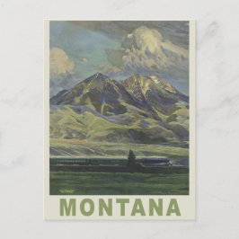 Cartão postal da viagens vintage Montana USA