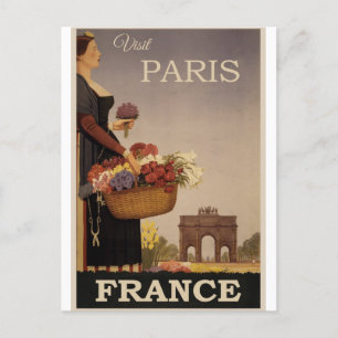 Cartão postal da Viagens vintage Paris França