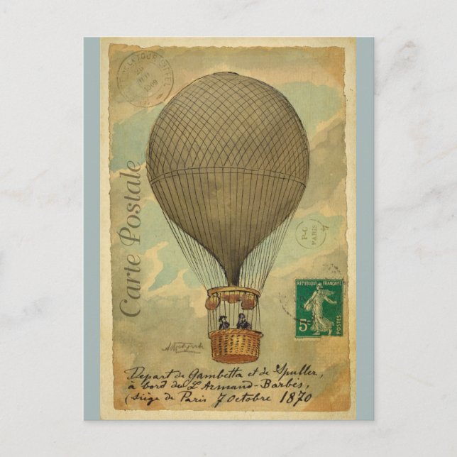 Cartão postal da Viagens vintage Paris França (Frente)