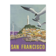 Cartão postal da viagens vintage San Francisco USA