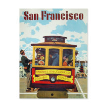 Cartão postal da viagens vintage San Francisco USA