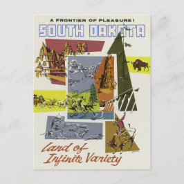 Cartão postal da viagens vintage South Dakota USA
