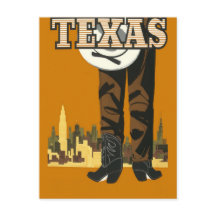 Cartão postal da viagens vintage Texas USA