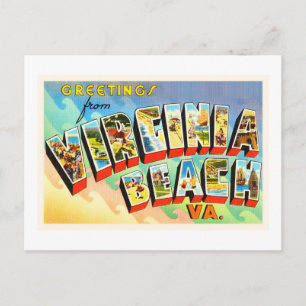 Cartão postal da Viagens vintage Virginia Beach Vi