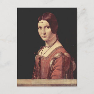 Cartão Postal Da Vinci Leonardo - La belle ferronnière
