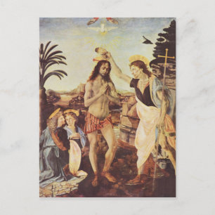 Cartão Postal Da Vinci Leonardo - O Batismo do Cristo