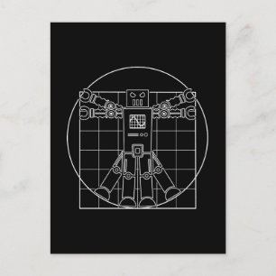Cartão Postal Da Vinci Robot Vitruvian