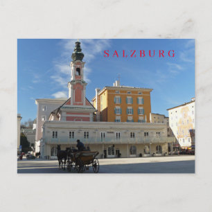 cartão postal da vista da igreja de Salzburgo