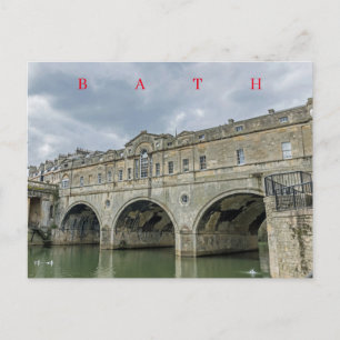 Cartão postal da vista da Ponte Pulteney em Bath