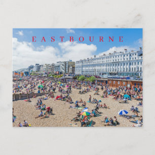 Cartão postal da vista da praia de Eastbourne