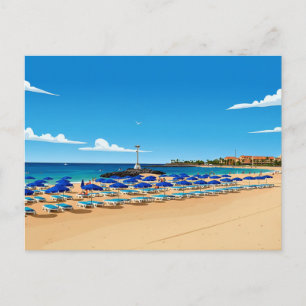 cartão postal da vista da praia de Tenerife