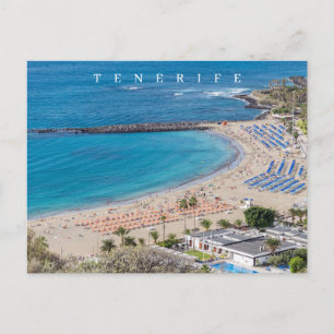 Cartão postal da vista da praia de Tenerife Las Vi