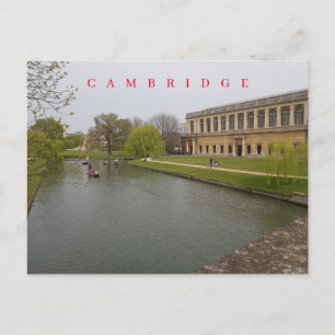 Cartão postal da vista do rio Cam em Cambridge