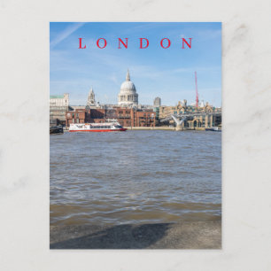 Cartão postal da vista do rio para a St.Paul's Lon
