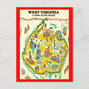 Cartão Postal da Vista Mundial de West Virginia