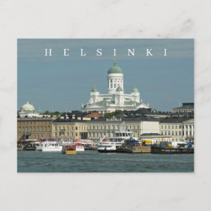 cartão postal da vista panorâmica de Helsinque