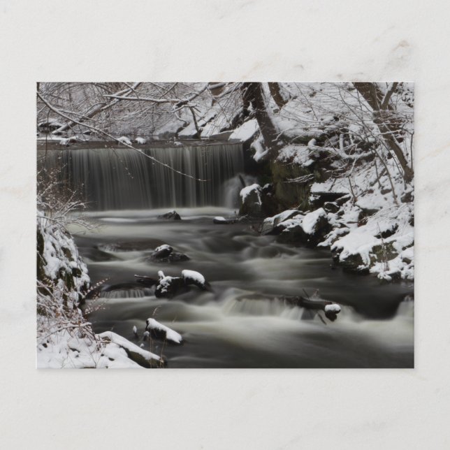 Cartão postal da Waterfall inverno (Frente)