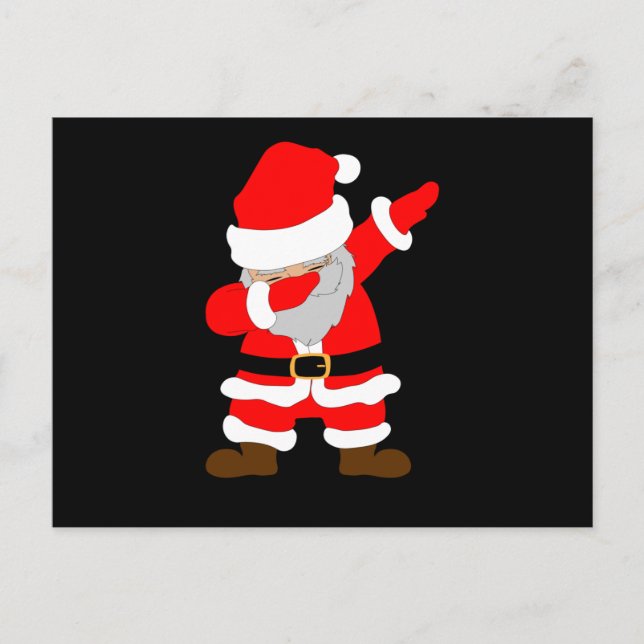 Cartão Postal Dabbing Santa Claus Legal Papais noeis Elegantes (Frente)