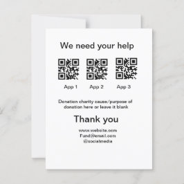 Cartão Postal Dação Coleção de Dons jar adicionar seu nome q r c