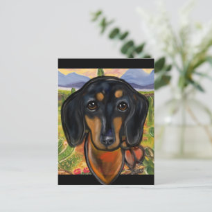 CARTÃO POSTAL DACHSHUND      