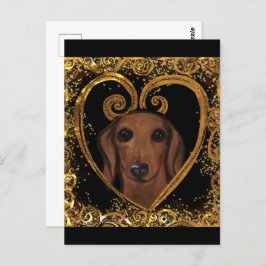CARTÃO POSTAL DACHSHUND