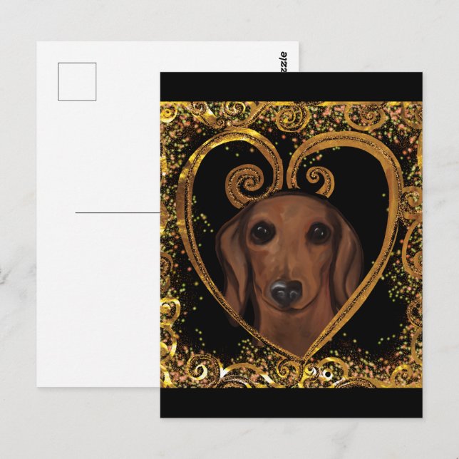 CARTÃO POSTAL DACHSHUND (Frente/Verso)