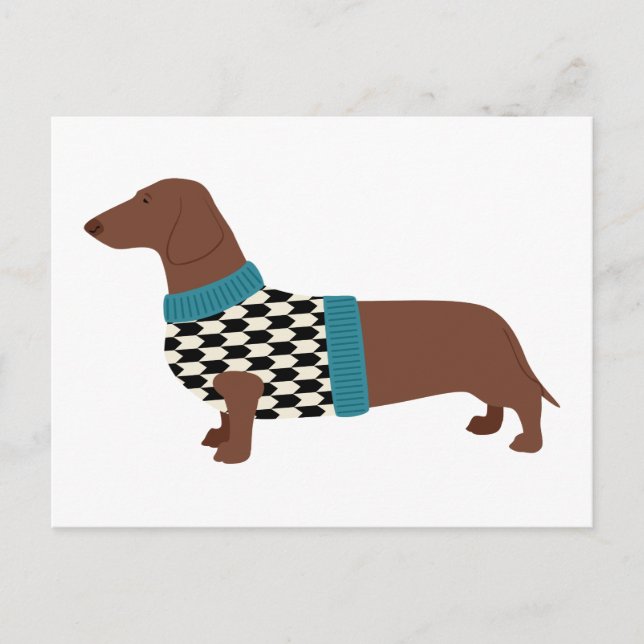 Cartão Postal Dachshund (Frente)