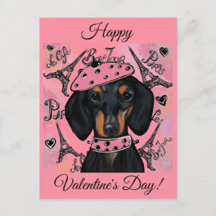 CARTÃO POSTAL DACHSHUND  
