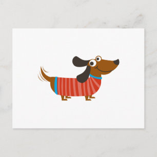 CARTÃO POSTAL DACHSHUND DOG