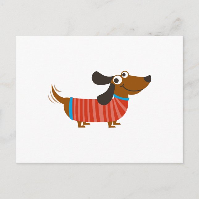 CARTÃO POSTAL DACHSHUND DOG (Frente)