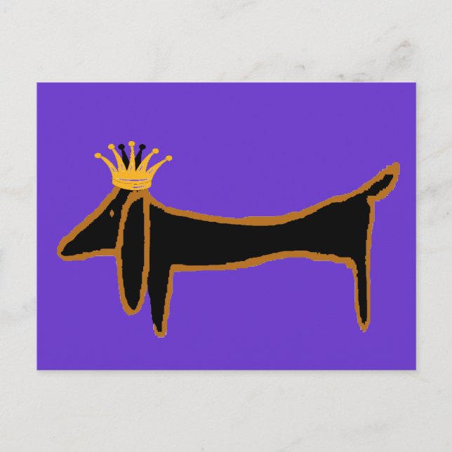 Cartão Postal Dachshund King (Frente)