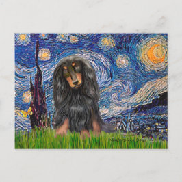 Cartão Postal Dachshund (LHBT) - Noite Estrelada