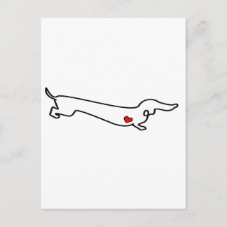 Cartão Postal Dachshund Love