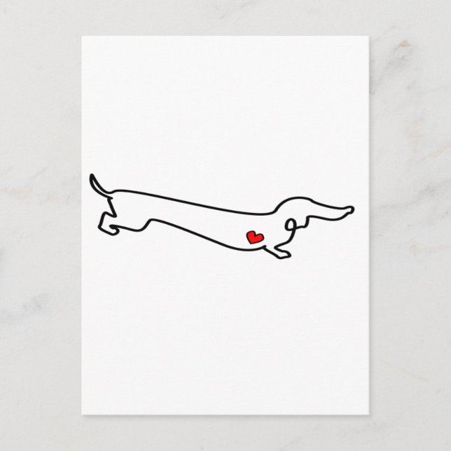 Cartão Postal Dachshund Love (Frente)