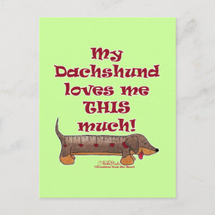 Cartão Postal Dachshund Love Meter