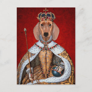 Cartão Postal Dachshund Queen