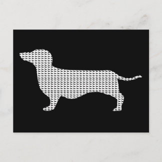 Cartão Postal Dachshund Silhouette De Muitos