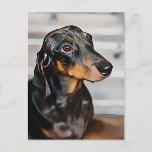Cartão Postal Dachshund The Marble Girl Poster