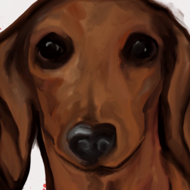 CARTÃO POSTAL DACHSHUND VERMELHO (Criador carregado)