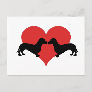 Cartão Postal Dachshundlove