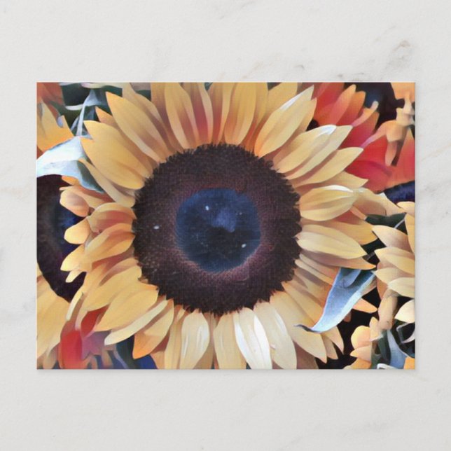 Cartão Postal Dadaism Sunflower (Frente)