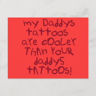 Cartão Postal Daddys Tattoos Rock