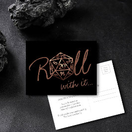 Cartão Postal Dados de RPG | Mesa de Jogos de Cobre Data de Alte