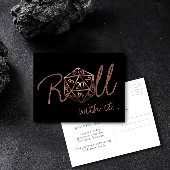 Cartão Postal Dados de RPG | Mesa do Jogador de Cobre Mudança de (Criador carregado)