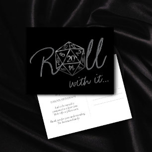 Cartão Postal Dados de RPG   Mudança de Data para o Jogador de M