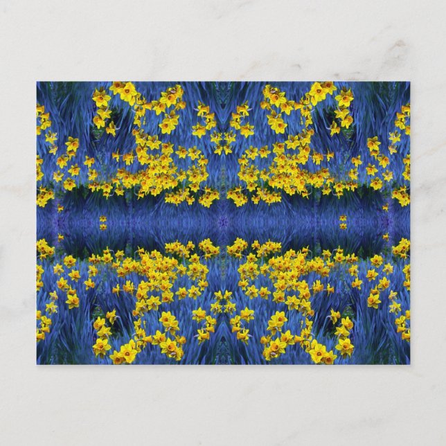 Cartão Postal Daffodil Primavera Fantasy (Frente)