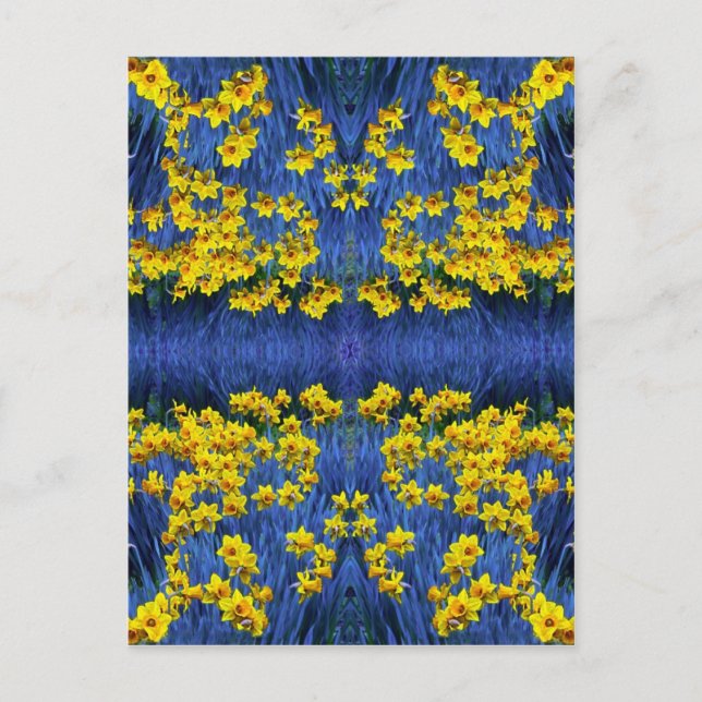 Cartão Postal Daffodil Primavera Fantasy (Frente)
